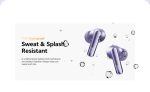 QCY MeloBuds N70 Adaptive Hybrid ANC Wireless Earbuds – Purple - Image 3